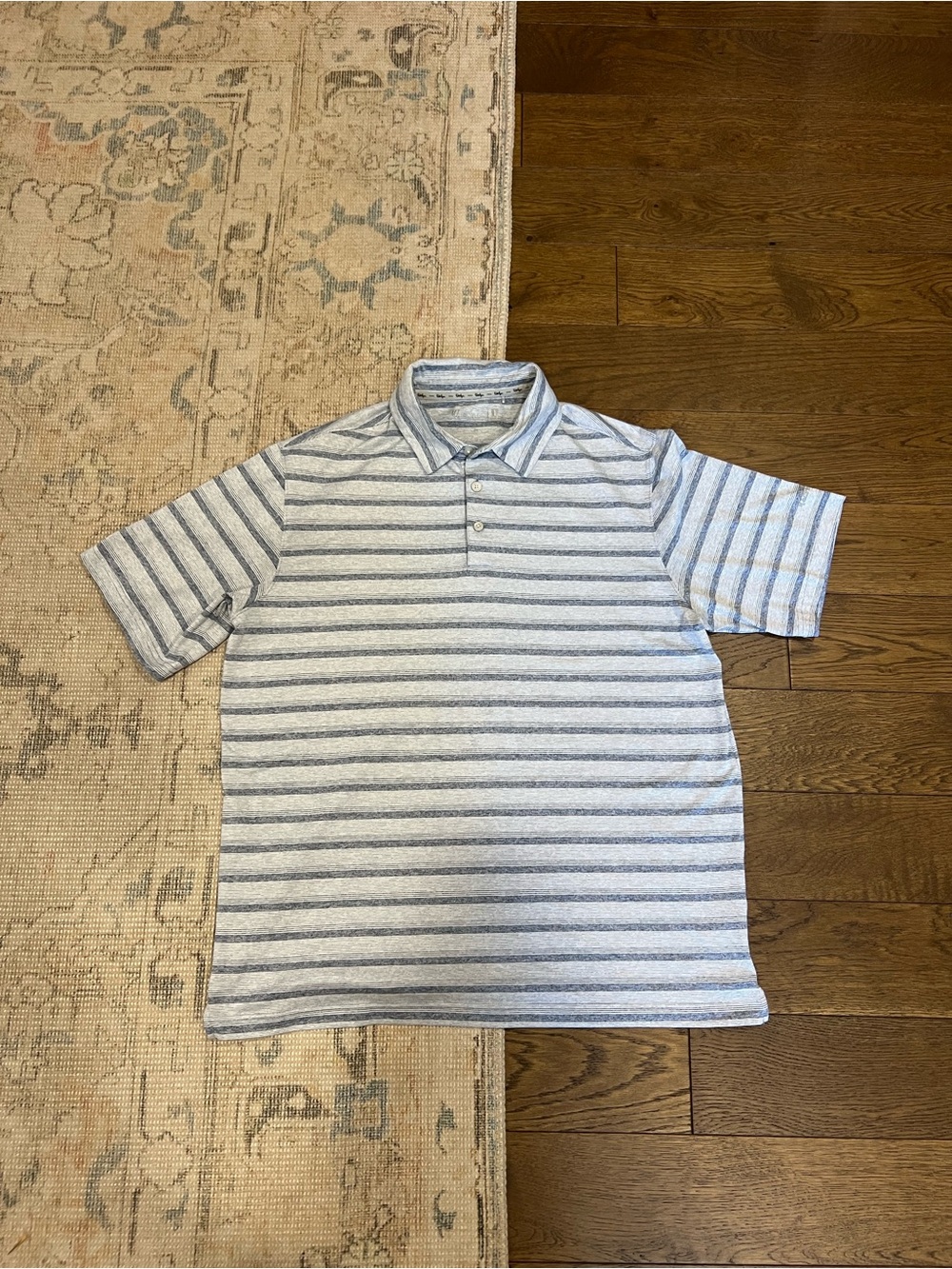 Walter Hagen Light Blue & White Striped Polo